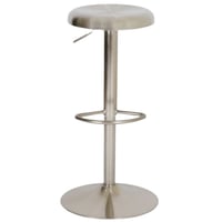 طقم 2 كرسي بار فضي