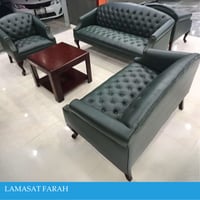 كنب جلد مودرن عدة مقاسات