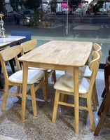 طقم طاولة طعام خشب 4و6 كراسي بيج