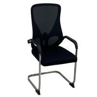 طقم 2كرسي مكتب ثابت لون اسود