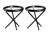 طقم طاولات وسط زجاج