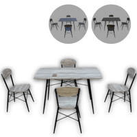 طقم طاولة طعام 4 كراسي عدة الوان