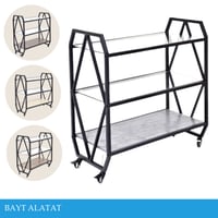 عربية تقديم زجاج عدة ألوان