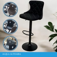 كرسي بار جلد مودرن عدة الوان