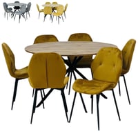 طقم طاولة طعام و6 كراسي عدة ألوان