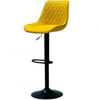 طقم 2 كراسي بار جلد بنظام بستم لون اصفر