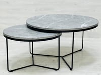 طقم طاولات قهوة لون رمادي