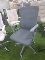 طقم 2 كراسي مكتب رصاصي