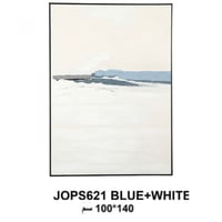 لوحة أزرق وأبيض