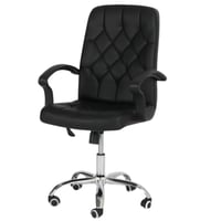 كرسي مكتب جلد أسود