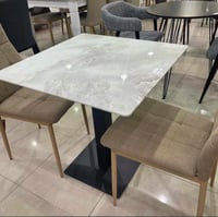 طاولة بورسلان 70 سم لون رمادي