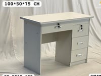 مكتب ميلامين 140 سم لون أبيض