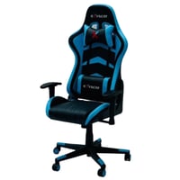 كرسي ألعاب بحجم كبير لون أسود وأزرق