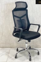 طقم 4 كراسي مكتب لون أسود