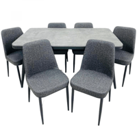 طقم طاولة طعام 4-6-8 كراسي لون رمادي
