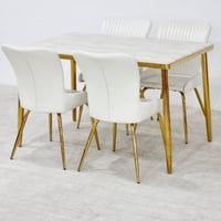 طقم طاولة رخام واربع كراسي