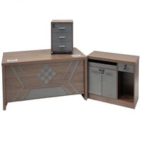 طقم مكتب مع سكرتارية مقاس 140, 160 سم لون بني