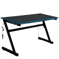 طاولة قيمنق مع انارة مقاس 140 cm لون ازرق واسود