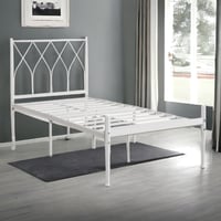 سرير أبيض مقاس 90*190 سم