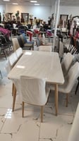 طقم طاولة رخام و 6 كراسي