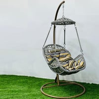 كرسي مرجيحة رمادي كبير