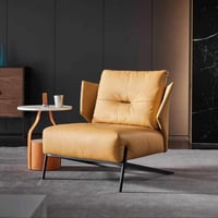 طقم 2 كرسي جلد لون كوفي