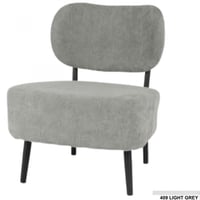 طقم 2 كراسي قماش لون رمادي فاتح