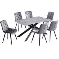 طقم طاولة وست كراسي بورسلان