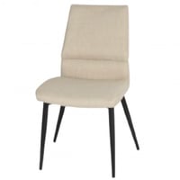 كرسي لون بيج بأرجل سوداء