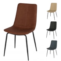 طقم 4 كراسي جلد عدة ألوان