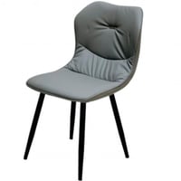 طقم 4كرسي جلد رصاصي