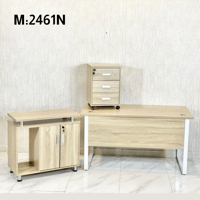 مكتب مع سكرتارية خشبي مقاس 140,160 سم