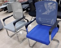 كرسي مكتب شبكي ثابت لون رمادي