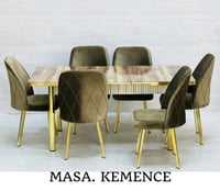 طاولة وست كراسي ثلاث ألوان(تتحكم في حجم الطاولة)