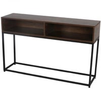 طاولة مدخل كونسول بني غامق