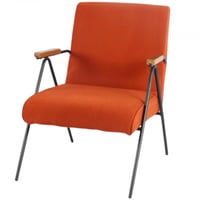 طقم 2 كرسي مع تكاية خشب لون اورنج