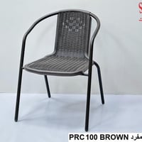 كرسي أرجل حديد للجلسات الخارجية لون بني