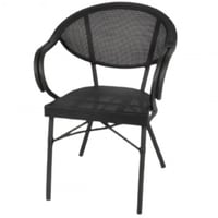 كرسي خشب بتصميم شبكي انيق لون أسود