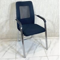 طقم 6 كراسي مكتب أسود ثابت