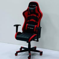 كرسي ألعاب بحجم كبير لون أسود وأحمر