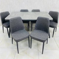 طقم طاولة طعام 4-6-8 كراسي لون رمادي