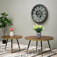 طقم 2 طاولة أرجل ذهبية