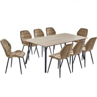 طقم طاولة وثمانية كراسي