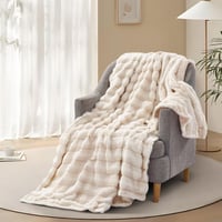 بطانية صاله فرو مخطط