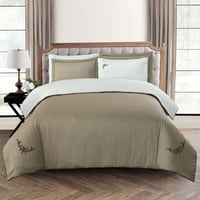 مفرش فندقي مطرز قطن ساتان بدون حشوة 6 قطع