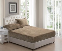 طقم شراشف مخمل مزدوج 3 قطع