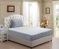 طقم شراشف مخمل نفر ونص 2 قطعة