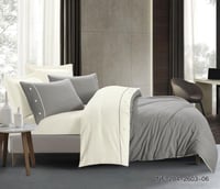 طقم مفرش فندقي مزدوج 7 قطع