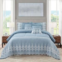 مفرش سرير صيفي مزدوج - 6 قطع