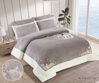 طقم مفرش شتوي 4 قطع مفرد ونصف